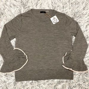 JCrew sweater with ruffle sleeve 🦋
